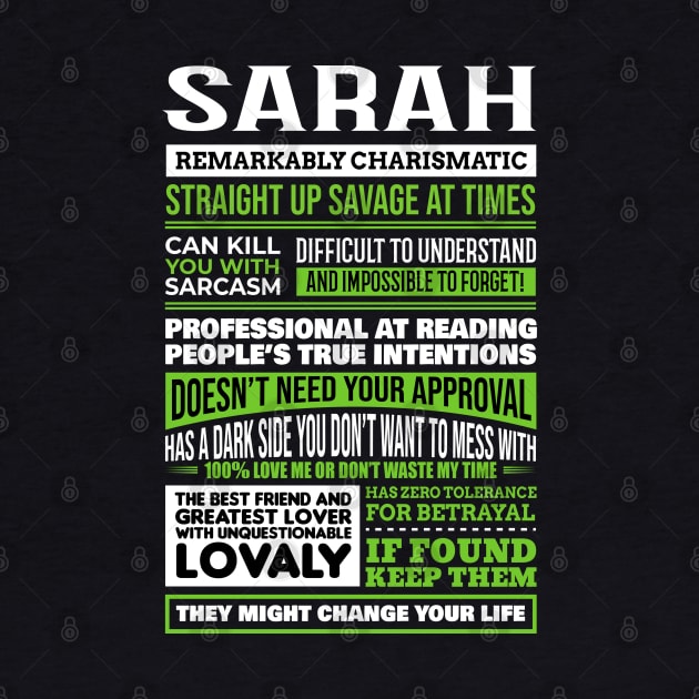 Sarah by Ban Guns Not Books- Typography fullcolor